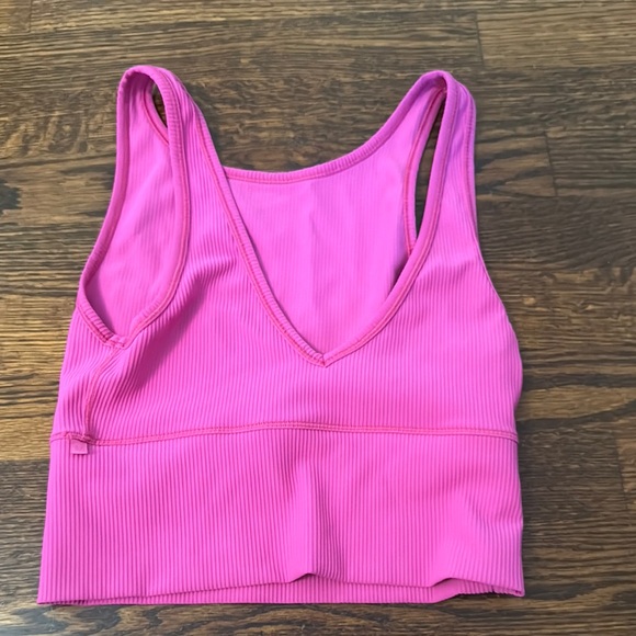 Lululemon Ribbed Sonic Pink Tank - Picture 1 of 3